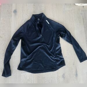 Black Women's Quarter-Zip Performance Top